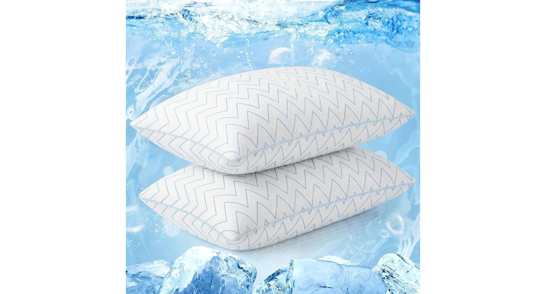 Bed Pillows，Cooling Pillows Standard Size Set of 2,Memory Foam Bed Pillows for Sleeping,Pillows for Back & Side Sleepers Queen Size Pillows