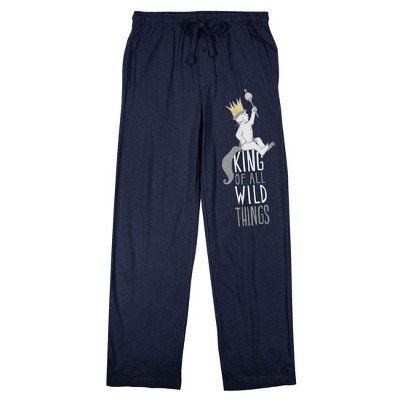 Where The Wild Things Are Literary King Of The Wild Things Men's Navy Sleep Pajama Pants