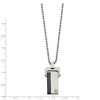 Black Bow Jewelry Anchor Dog Tag 20-Inch Necklace in Black and Gold Tone Stainless Steel - 2 of 4