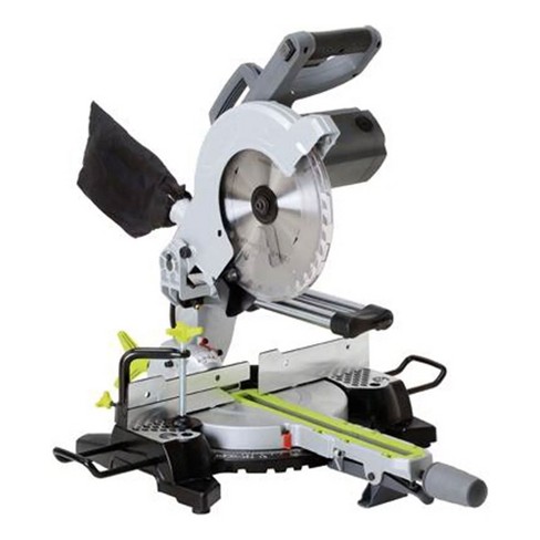 15 Amp 10 in. Dual Bevel Sliding Miter Saw with Laser Guide, Dust Bag, 13  ft. Power Cord, and 28-T Multi-Material Blade