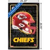 Trends International NFL Kansas City Chiefs - Neon Helmet 23 Framed Wall Poster Prints - 3 of 4