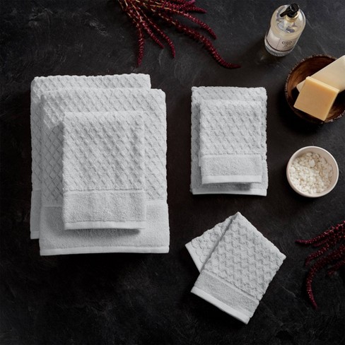 DEERLUX Gray 100% Cotton Turkish Hand Towels 18 in. x 40 in