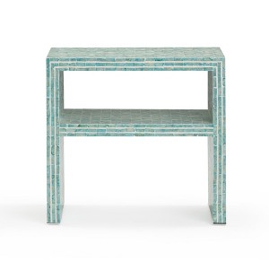 TOV FurnitureDerry 22" Capiz Shell Nightstand Blue 21.7"W x 13.8"D x 20.5"H - 1 of 4