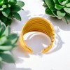 Anna-Kaci Palace Style Adjustable Chunky 18K Gold Open Ring Plated Hammered Dome Statement Jewelry - 2 of 4