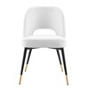 Modway Rouse Performance Velvet Dining Side Chair in White 23 x 20 x 32 - 4 of 4