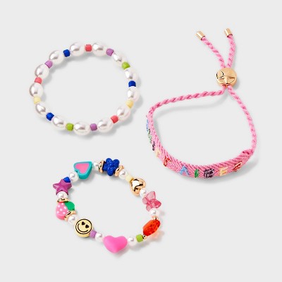 Girls' 3pk 'chill Vibes' Friendship Bracelet Set - Art Class™ : Target