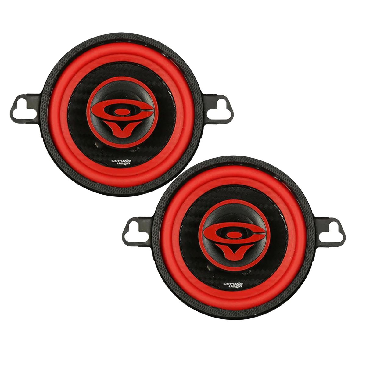 Cerwin Vega V3 Vega Series 3.5″ 2‑Way Coaxial Speaker – 60 W RMS, Hybrid CF/PP Cone, Silk Dome Tweeter, Rubber Surround – Compact Full‑Range Audio ...