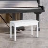 Aghana Digitals Black Duet Piano Bench with Faux Leather Tufted Cushion, Sturdy Wood Frame & - 3 of 4
