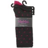 Memoi 3 Pairs Women's ButterSoft Polytam Polka Dot and Solid Colors Crew Socks - 4 of 4