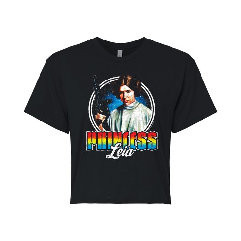 Women's - Star Wars - Princess Leia Cropped Graphic T-Shirt - image 1 of 4