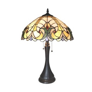 Chloe Lighting CH16780VP16-TL2 Amor Tiffany-style 2 Light Victorian Table Lamp 16" Shade - 1 of 3