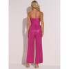 INSPIRE CHIC Women's Glitter V Neck Sleeveless Spaghetti Strap Party Cami Jumpsuits - 3 of 4