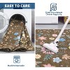 Floral Rug, Washable Low-Pile Rug for Kitchen & Hallway, Easy-Clean Non-Slip Mat to Enhance Comfort in Bedroom - 3 of 4
