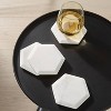 4pk Marble Hexagonal Coasters Natural - Threshold™ - image 2 of 3