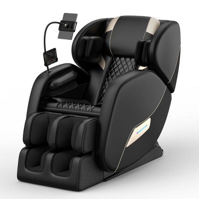 Black Massage Chair Real Relax Zero Gravity Massage Chair Full Body Massage Recliner Chair With Bluetooth Small Recliner With Heat-Cuddlewood