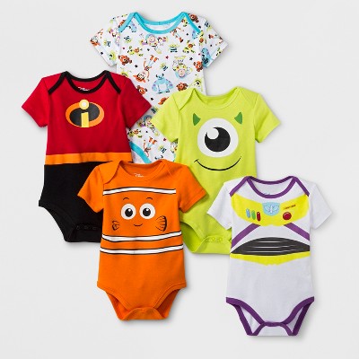 Baby 5pk Disney Pixar Short Sleeve 