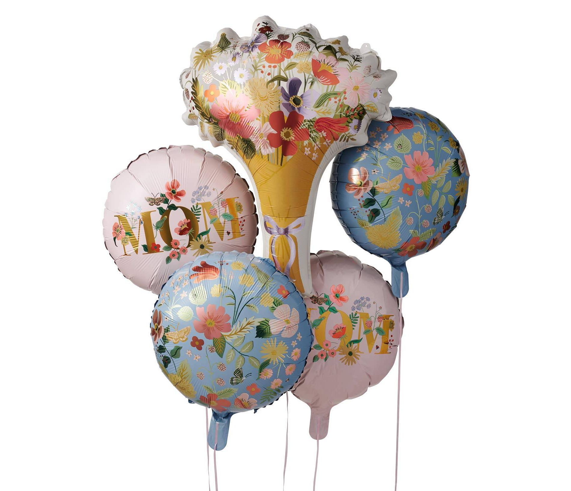 Rifle Paper Co. 5ct Strawberry Fields Mother's Day Foil Balloon Bundle