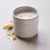 2-Wick Ceramic Pomelo Jar Candle Light Gray 12oz - Hearth & Hand™ with Magnolia - 2 of 3