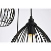 Elegant Lighting Sayer Collection Pendant D16.0 H23.1 Lt:3 Black Finish - 3 of 4