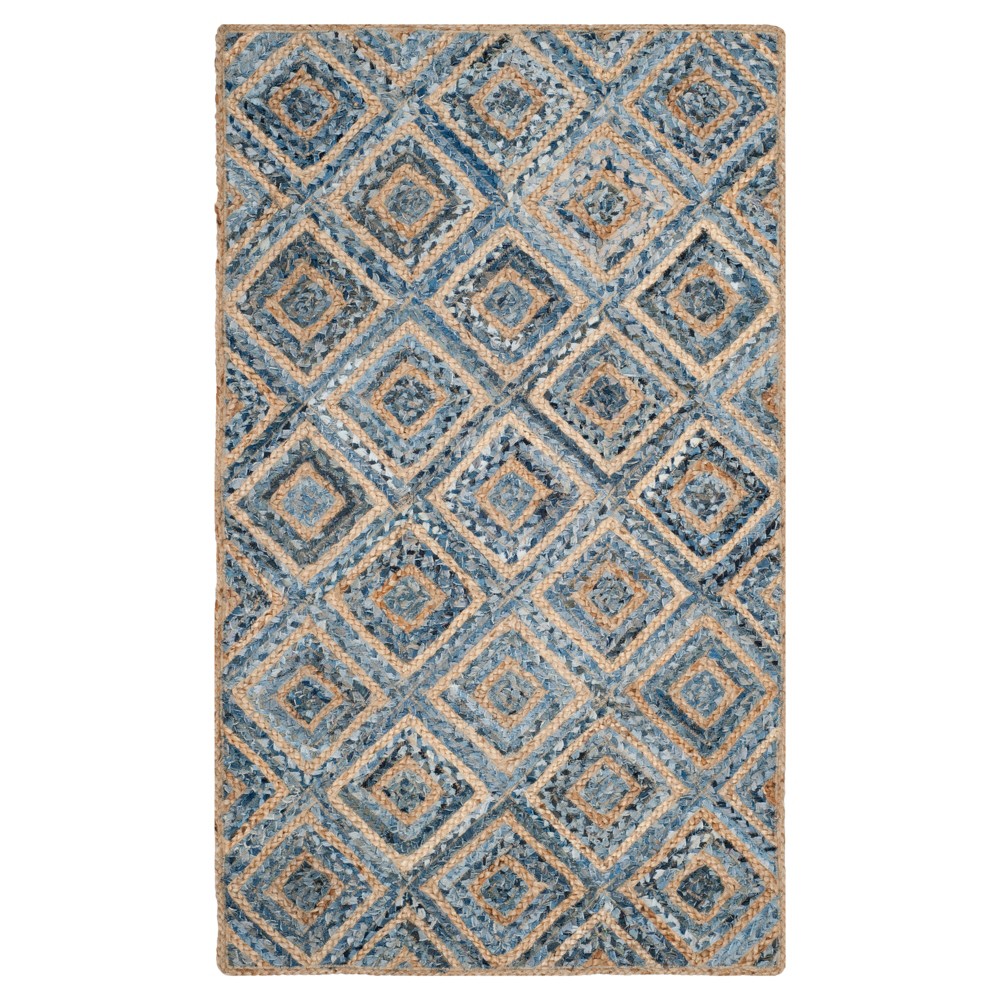 Bailey Accent Rug - Natural/Blue (3'x5') - Safavieh