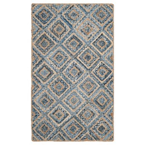 Bailey Accent Rug - Natural/Blue (3