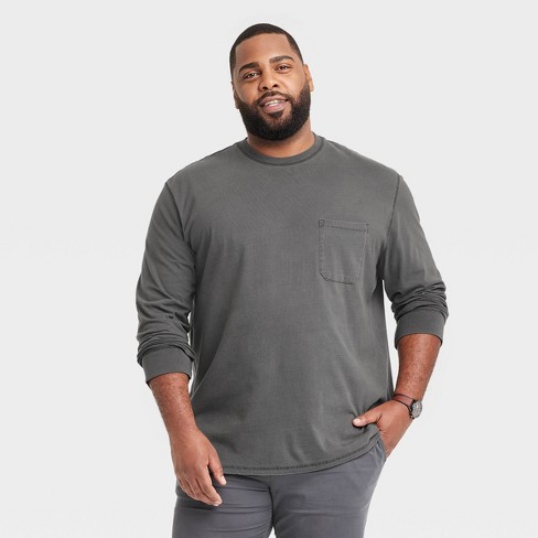 Hanes tall long 2025 sleeve t shirts