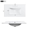 Mshliw 36'' Bathroom Vanity with Ceramic Sink, Solid Wood Frame Freestanding Cabinet with 2 Drawers and Soft Close Doors, Storage Shelves - 4 of 4