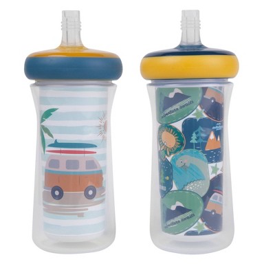 The First Years 2pk Insulated Straw Cups 9oz - Dinos