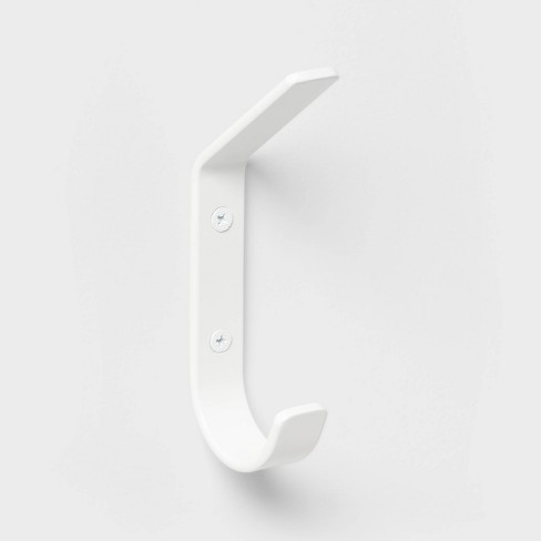 Metal Wall Hook - White Matte Coat Hooks