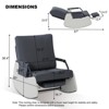 Rocking Chair for Nursery with Adjustable Backrest, Footrest, Modern Upholstered Plush Seating, High Backrest, Side Pocket, Glider Recliner Chair - 3 of 4