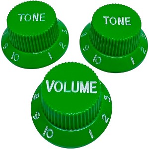 AxLabs Strat-Style Knob Kit with White Lettering (3) - 1 of 1