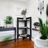 Alilang 15.20 Inch Bookshelf with Three Tiers and Space-Saving Modern Design-Black - 2 of 4