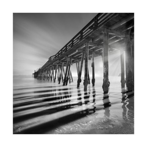 Trademark Fine Art -Moises Levy 'Pier and Shadows' Canvas Art - 1 of 4
