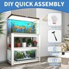 Munora - 3-Tier Heavy Duty Aquarium Stand - White Metal Frame for 20-30 Gallon Tanks - 31.5"x18"x34" - 4 of 4