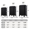 YONWAY Hardside Luggage Sets,3 pcs Spinner Suitcase,ABS Lightweight Suitcase,Carry on Suitcase,with Cup Holder & USB Port & Phone Holder - 3 of 4