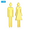 Unique Bargains Self-Adhesive Office Business Men Women Restroom Sign 1 Pair - 3 of 4