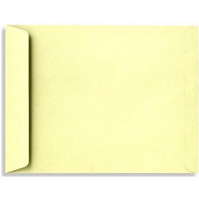 LUX 10" x 13" 70lbs. Open End Envelopes Lemonade Yellow EX4897-15-50