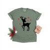Simply Sage Market Women's Rudolph Reindeer Short Sleeve Garment Dyed Tee - 3 of 4
