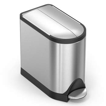 Simplehuman 6l Stainless Steel Semi-round Step Trash Can : Target