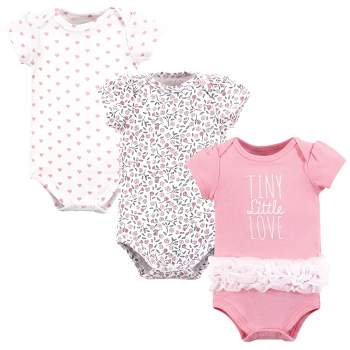 Hudson Baby Infant Girl Cotton Bodysuits, Tiny Little Love Tutu