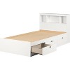 HomeStock Storage Bed and Bookcase Headboard Set Pure White Spark - 2 of 4