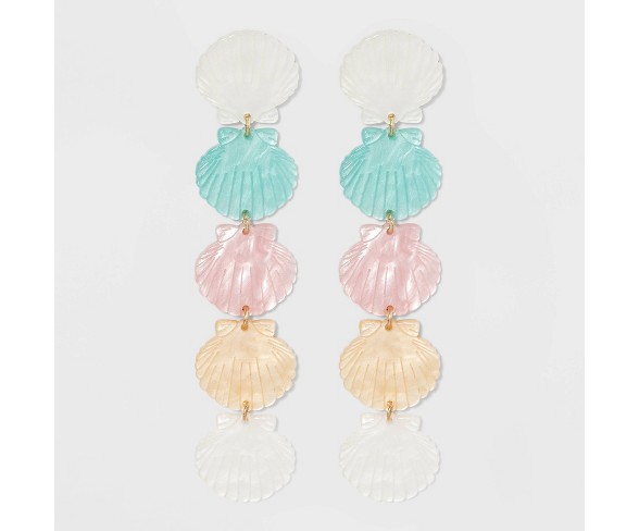 SUGARFIX by BaubleBar Tiered Shell Drop Earrings