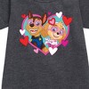 - Paw Patrol - Chase Sky Hearts Graphic Short Sleeve Fleece Dress - 2 of 4