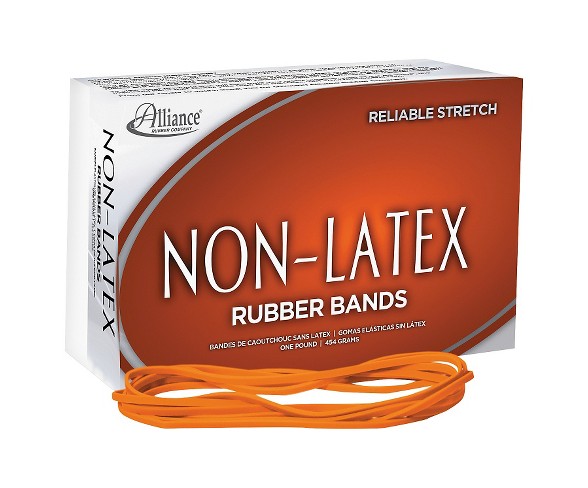 Alliance&#174; Non Latex Orange Rubber Bands, Size 117B, 7 x 1/8, 250/Box