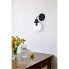 Elegant Lighting Hanson 1 light bath sconce in black with clear shade - 2 of 4