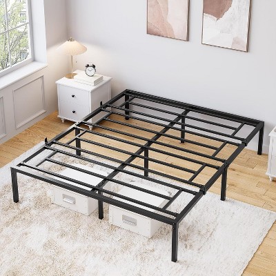 14 Inch Twin Bed Frame No Box Spring Needed, Heavy Duty Metal Platform Bed Frame Twin Size for Bedroom Easy Assembly, Noise Free, Black, Tiwn