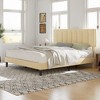 VECELO Upholstered Bed Frame with Adjustable Headboard, Heavy-Duty Platform Bed with Strong Wood Slat Support, No Box Spring Needed - 4 of 4