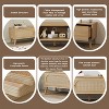 KTMBDW TV Stand for TVs up to 80'' , Modern Farmhouse Media Console, Entertainment Center with Solid Wood Legs, TV Cabinet for Living Room,Natural - 4 of 4