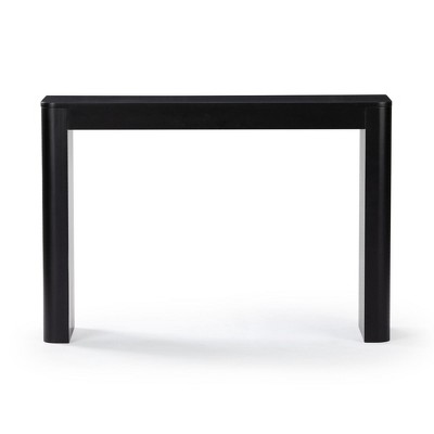 Plank+Beam 46" Black Solid Pine Wood Console Table with Rounded Edges
