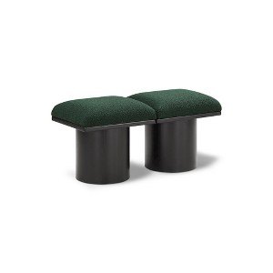 Meridian Furniture,Pavilion Boucle Fabric Bench - 1 of 4